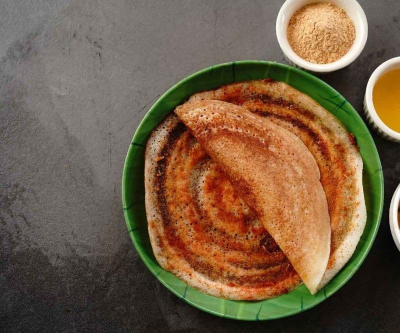 Benne Andhra Kara Masala Dosa and Sweet of the day