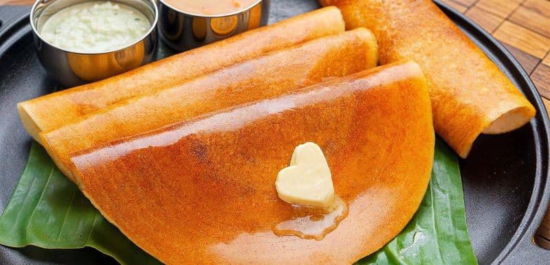 Benne Plain Dosa and Sweet of the day