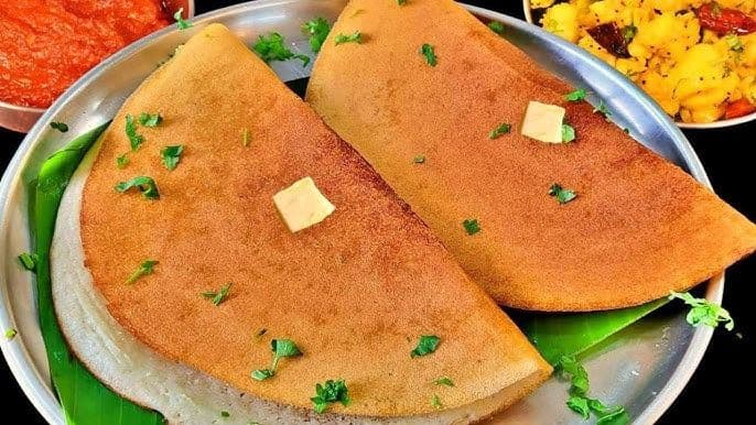 Benne Podi Plain Dosa and Sweet of the day
