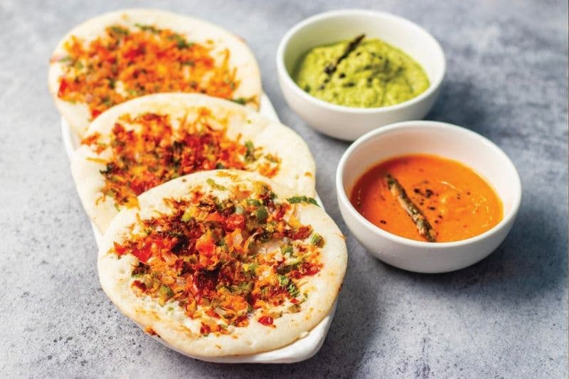 Tomato Onion Chilli Uttapam
