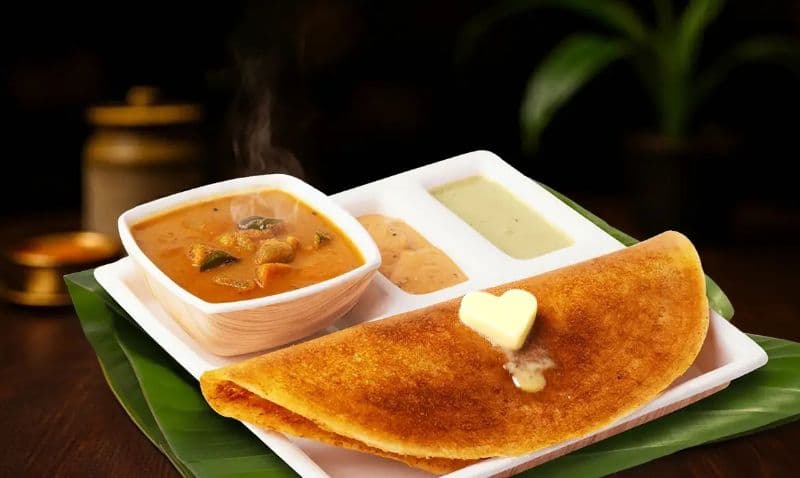 Benne Masala Dosa and Sweet of the day