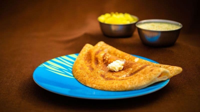 Benne Andhra Kara Plain Dosa and Sweet of the day