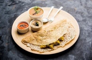 Onion Rava Masala Dosa